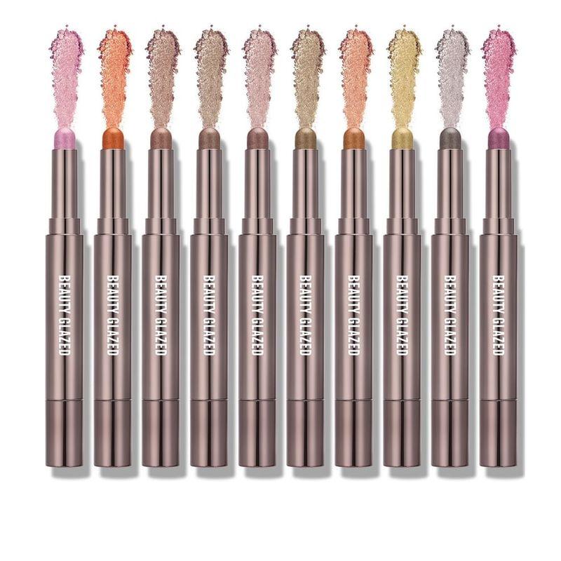 BEAUTY GLAZED - 2 in 1 Dual Head Eyeshadow Stick + Smudger - 10 Colours
