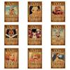 One Piece Affisch med Efterlyst-motiv Vintage Kraftpapper Tapet Dekorativ Målning Gåva