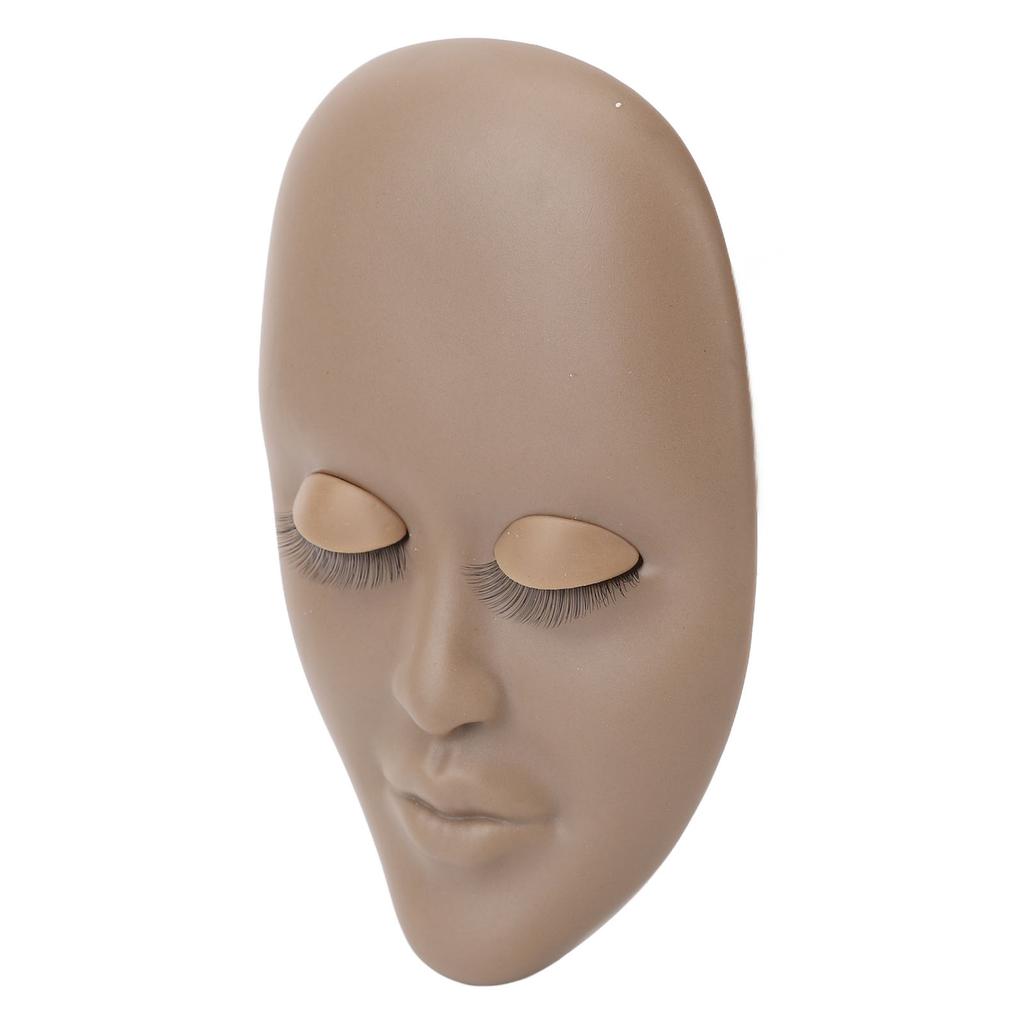 3pcs Lash Mannequin Head Double Layers Realistic Training 3D Rubber Eyelash Mannequin Head with Replaced Eyelid