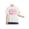 Nike Round Neck Letter Logo Print Drop Shoulder Short Sleeve T-Shirt Women T-Shirts White FZ1147-133