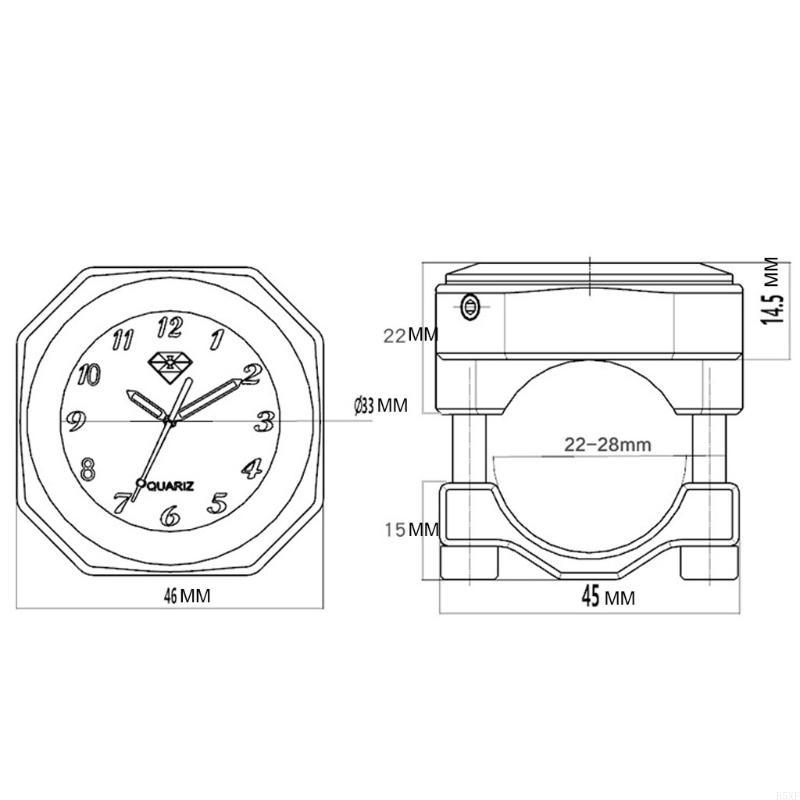 2025 New Scooter Handlebar Mount Instrument Motorcycle Digtal Display Water Thermometer
