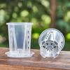 Clear Orchid Pot Breathable Flower Pot with Saucer Plant Pot with Side Ventilation Holes Drainage for Phalaenopsis Healthy Growth