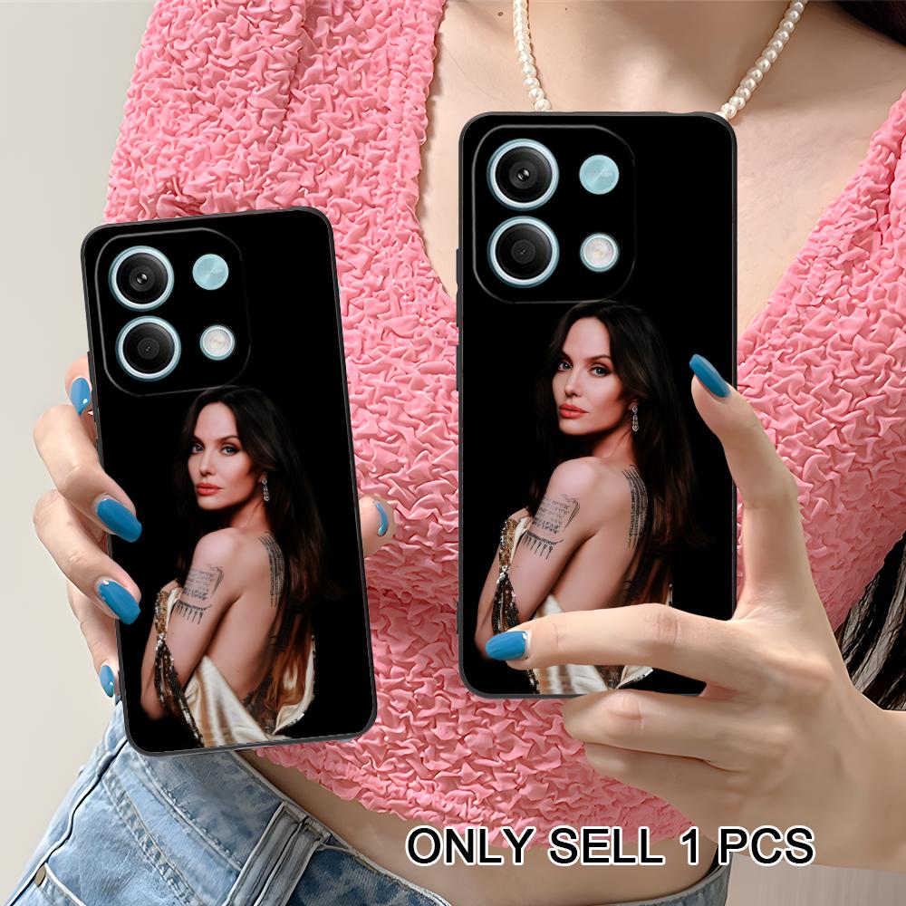Angel Jolie Matte TPU Mobile Phone Case for Xiaomi Redmi Note 14 13 12 11 S Pro Plus 4G 5G Colorful Printing Cover