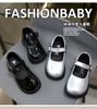 Mädchen Lederschuhe 2025 Frühling und Herbst Neu Kinder Schwarze Performance Schuhe Weiche Sohle Mode Prinzessin Schuhe Mädchen College Einzelne Schuhe