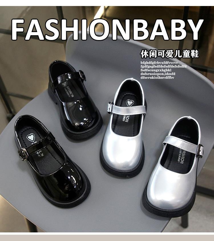 Mädchen Lederschuhe 2025 Frühling und Herbst Neu Kinder Schwarze Performance Schuhe Weiche Sohle Mode Prinzessin Schuhe Mädchen College Einzelne Schuhe
