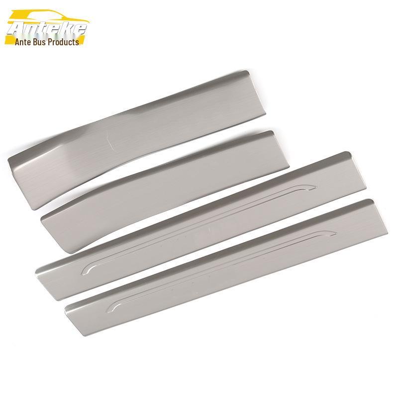 Octavia Sill Strips: Stainless Steel Protective Trim for Welcome Pedal, Anti-Scratch Bumper Modification.