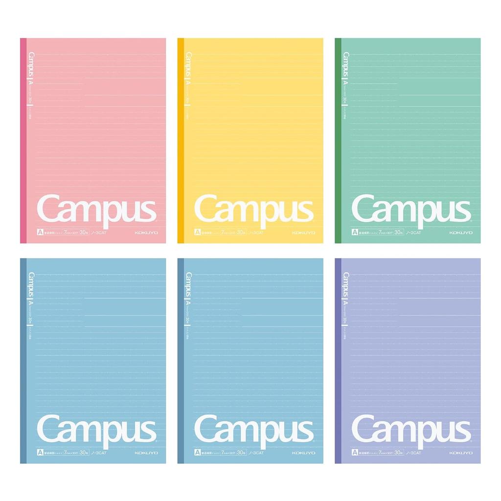 Kokuyo Notebook Campus B5 Dots A-Line 5 Colors 6-Pack AM-No-3CATX6