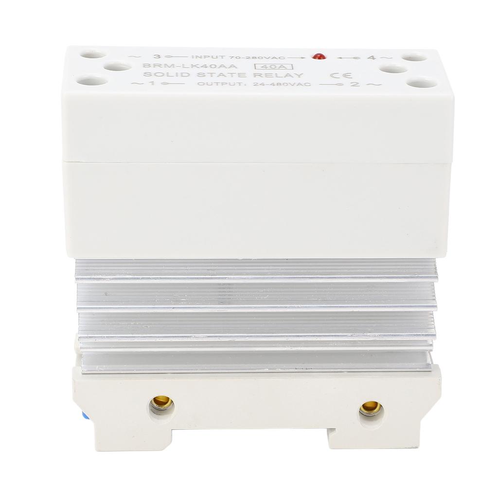 Din Rail Solid State Relay Integrated 70‑280VAC Input 24‑480VAC Output Single Phase Solid State Rela