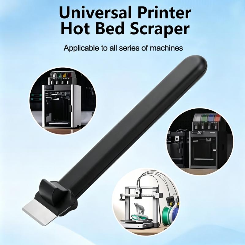 3D Printer Hittebed Schraper, AARDE'S OPPERVLAK, Magnetisch SK5 Staal Mes Meerkleurig Gereedschap Compatibel met Bambu Lab A1 P1 X1 Serie