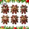 Handarbeits-Nähzubehör Weihnachts-Quilting-Bogen DIY-Set, 3D Handgefertigtes Dekoratives Ornament, Vorgeschnittene Quilting-Projekte für Anfänger Stoff Und