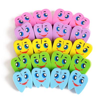 50Pcs/Bag Rubber Erasers Tooth Shaped Dentist Dental Clinic School Gift Student Mini Erasers Stationery Supplies Lovely Erasers