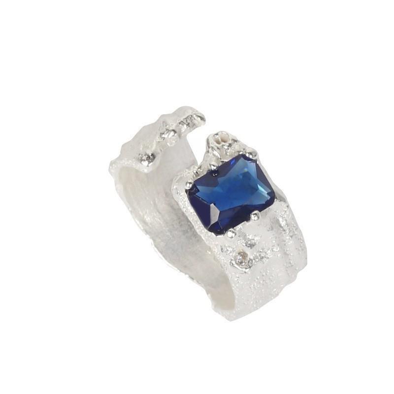 Stylish Ins Inspired Adjustable Ring With Unique Geometry And Dazzling Zirconia Detail