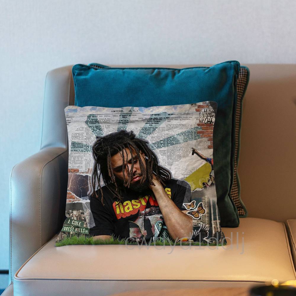 JCole The Fall Off Pillow Case Short Plush Sofa Decorative Gift Home Doublesided Printing Cushio