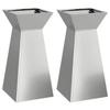 Column Planter 2 Pcs Silver 35 X 35 X 73 Cm