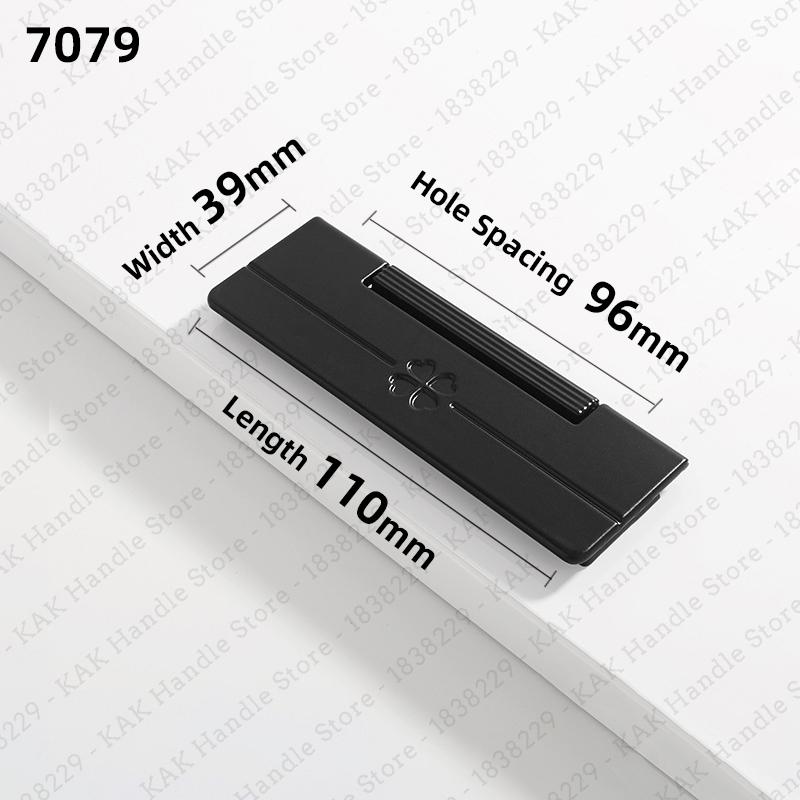 KAK Hidden Furniture Handle Gold Aluminum Alloy Flat Concealed Buckle Cabinet Pulls Flush Mounted Wardrobe Door Handle Hardware