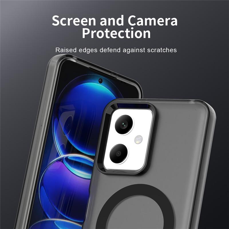 Para Capa Poco X5 5G Para Poco X5 X6 X7 Pro 5G Capa Cor Doce Translúcida Fosca Magnética À Prova de Choque Bumper Protetor