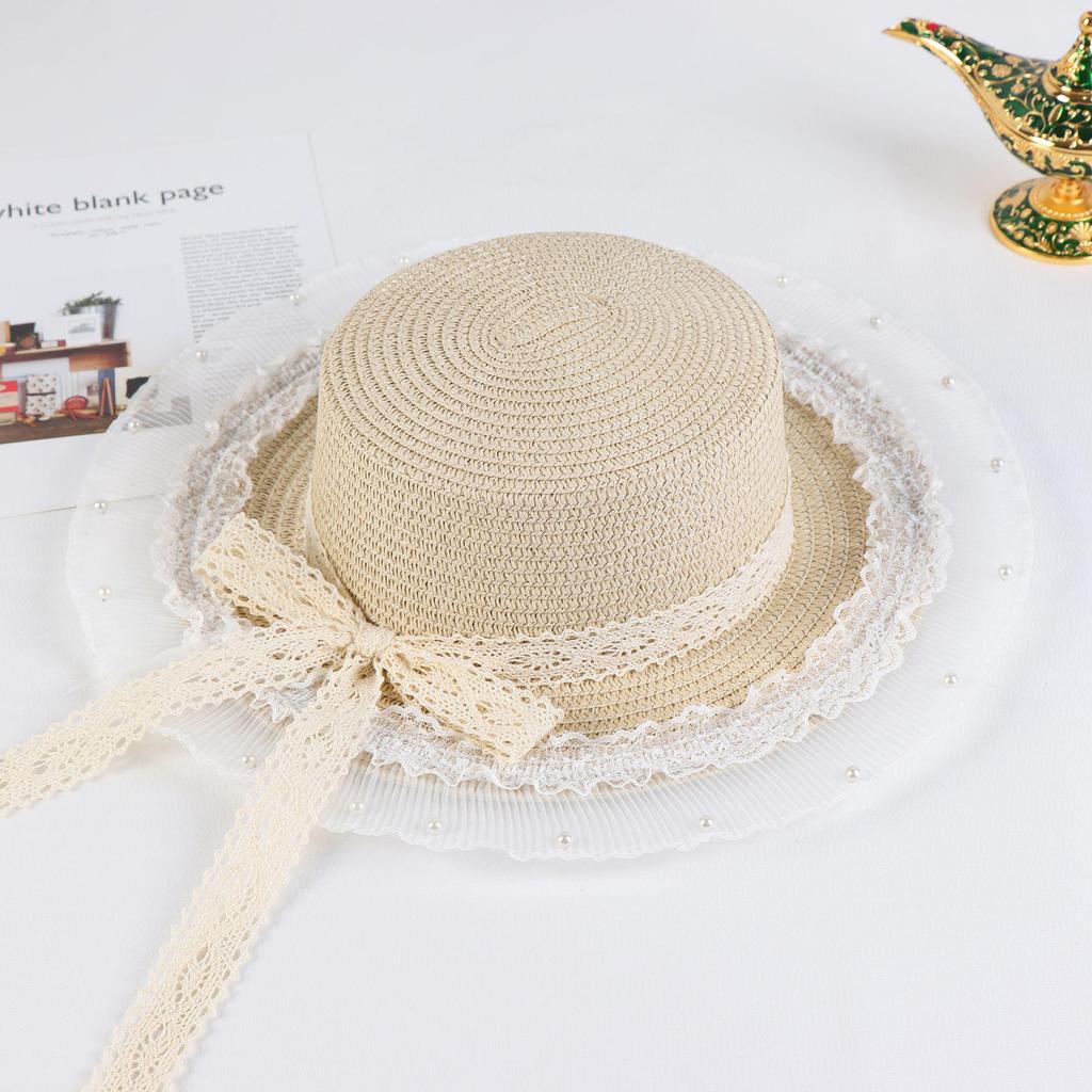 Women's Retro British Style Sun Hat with Rhinestone Letter & Leather Belt