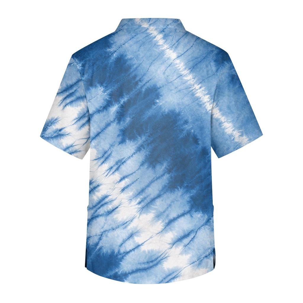 Pánská pracovní halenka s krátkým rukávem a výstřihem do V na hrudi