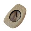 (One Size, Light Brown) Women Men Cowgirl Hat Stylish Decorative Belt Western Hat Breathable Wide Brim Sun Hat