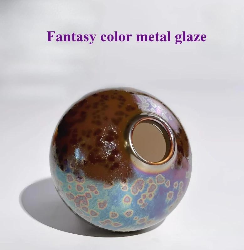 Metal Glaze DIY Pottery Handicrafts Coloring Glaze 350ml/ Bottle Medium Temperature Firing Ceramic Crystallization Kiln Changing