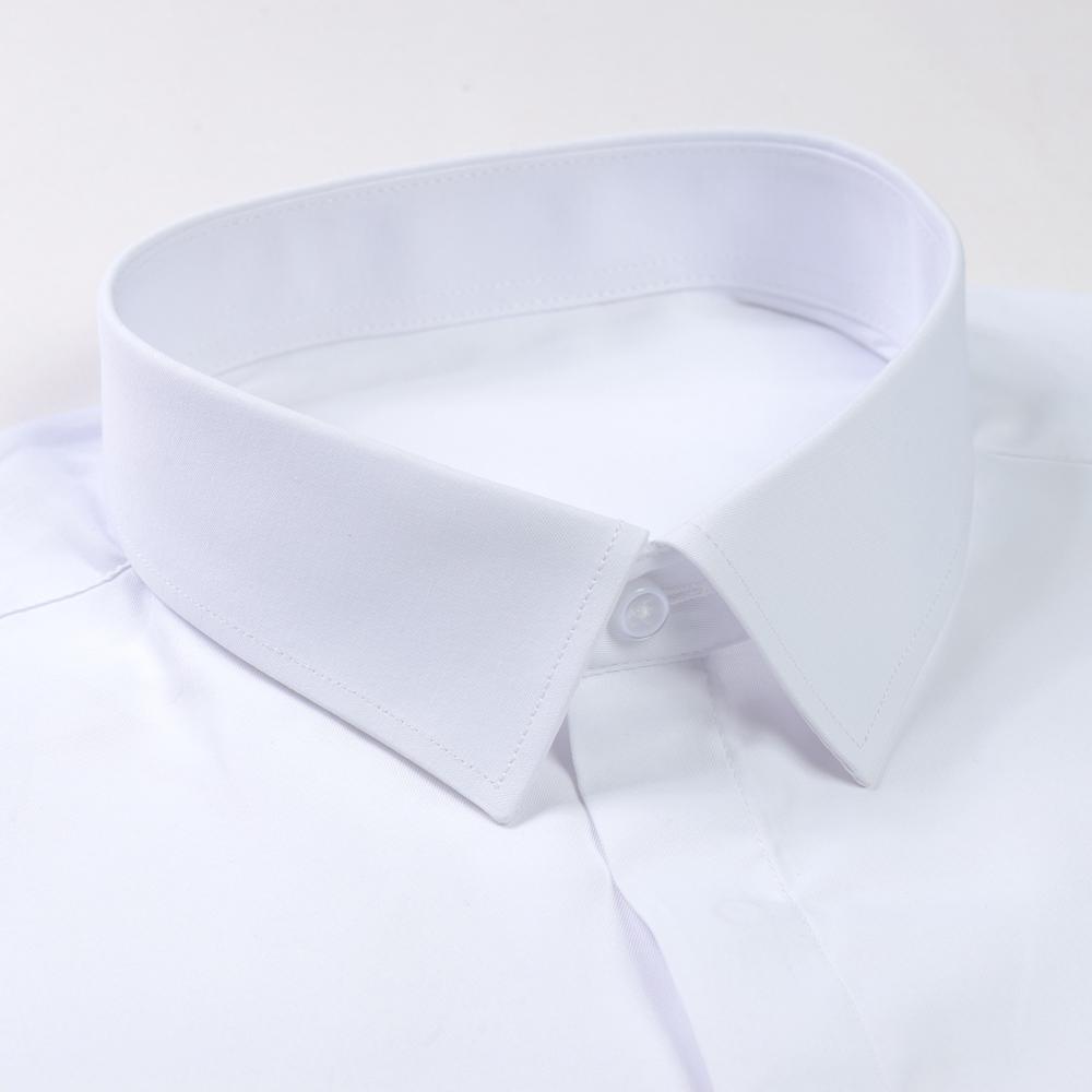 Einfarbiges formelles Herrenhemd mit Umschlagmanschette und langen Ärmeln ( Kostenloses Geschenk: Zufällige Manschettenknöpfe aus Metall), Versteckte Knopfleiste vorne, formelle Anlässe und Partys