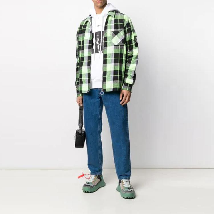 Off-White Spray Paint Arrow Print Hoodie Men Tops White OMBB037R20E300150110