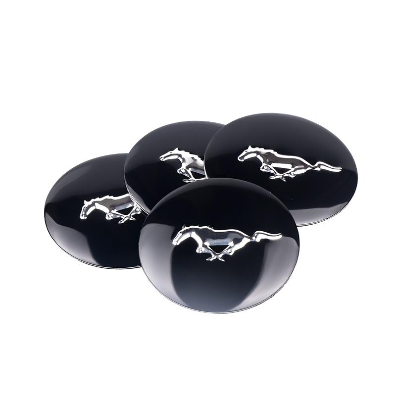 4pc 56mm Car Styling Wheel Center Hub Cap Sticker Auto Decoration Decals For Ford Mustang Shelby Edge Kuga Transit Fiesta Mondeo