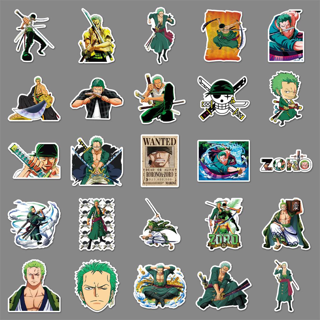 50 Graffiti Stickers Personalized Cartoon Japanese Cartoon One Piece Decoration Mobile Suitcase Water Cup Stickers