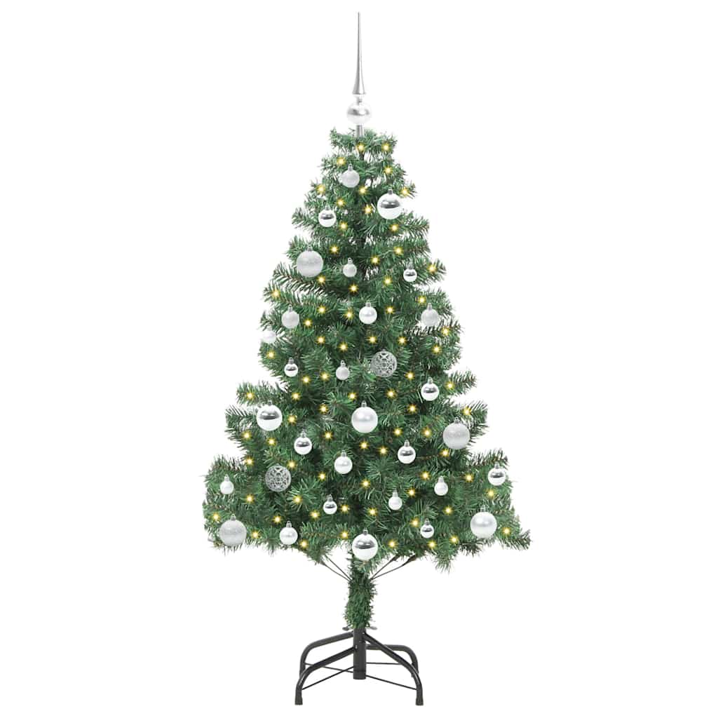 Christmas Tree with 150 LEDs and Stand Green 150 cm PVC