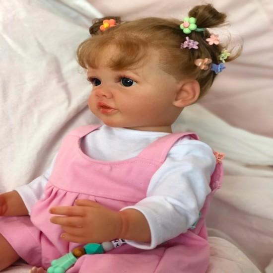 55cm Simulation Rebirth Doll Gummed Body Reborn Doll Vinyl Vinyl Barbie Doll Girls Toy