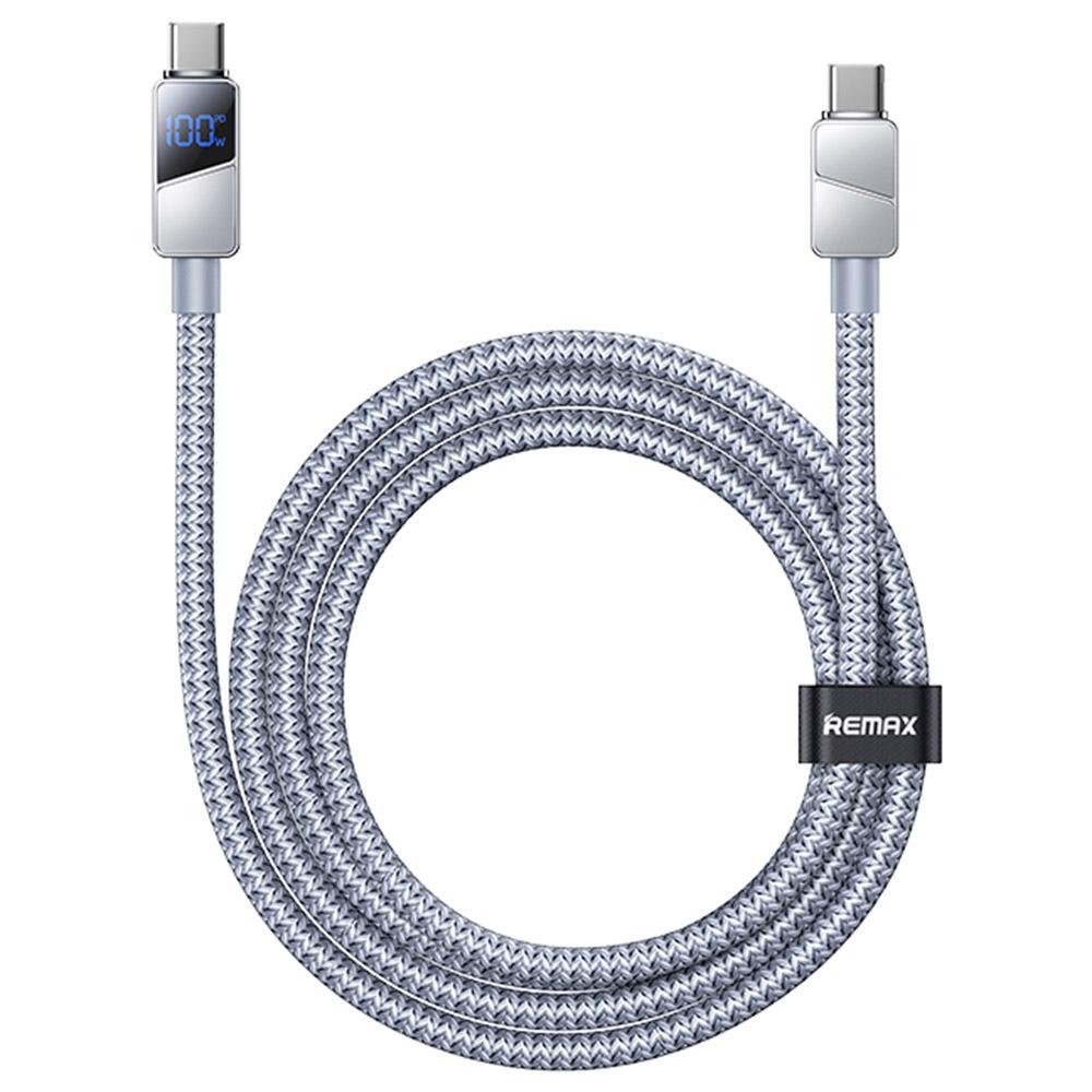 

REMAX CB02 For USB-C Devices 100W Zinc Alloy Braided Data Cable With Digital Display 1.2M Fast Charging Cable A