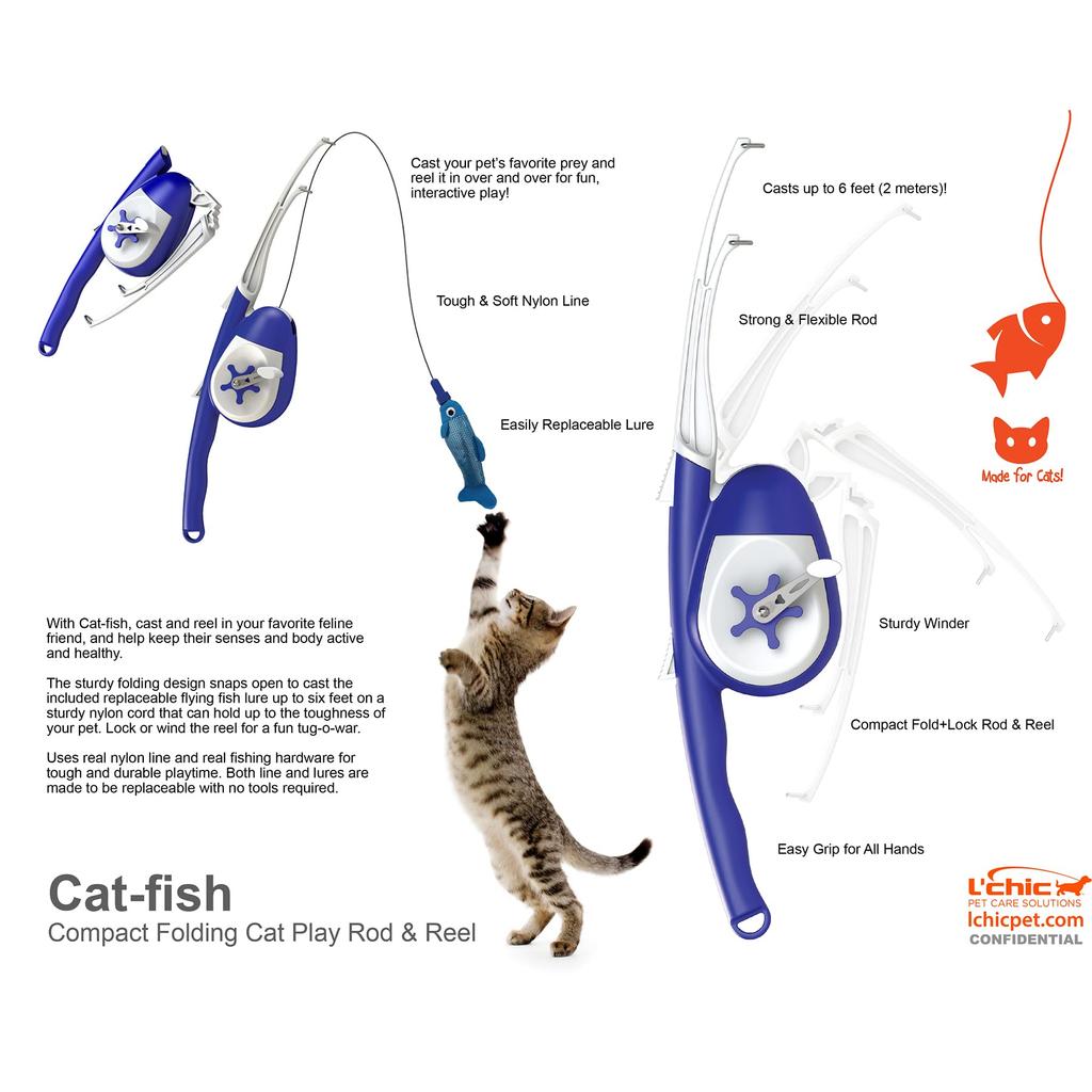 L'chic Cat Fishing Toy