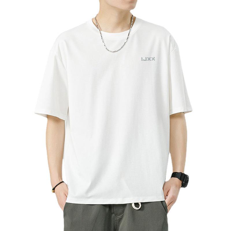 Men's Summer Ice Silk Loose Short Sleeve T-shirt - Cool, Lightweight, Trendy