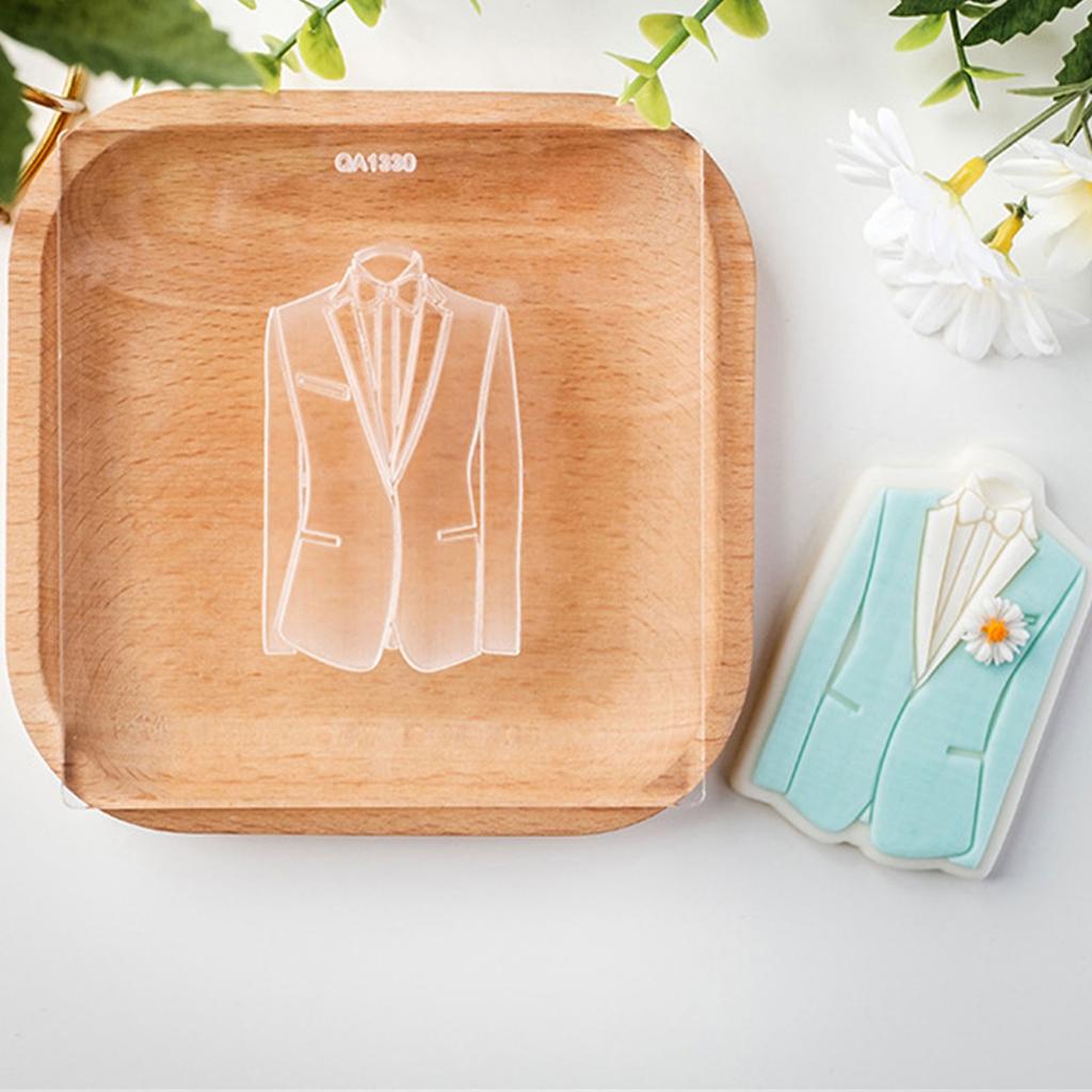 Wedding Square Plaque Cookie Cutter Charming Wedding Cookie Embossers Biscuits Cutter for Elegant Reception Treats