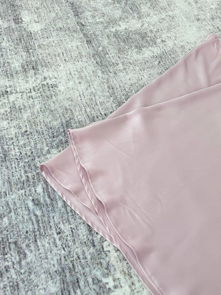 2024 Summer High-Waist Satin A-Line Drape Skirt for Women