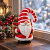 Indoor Christmas Party Supplies Gnome Figurine, Resin Swedish Tomte Statue with Xmas Tree/Gift Bag, Gnomes for Home Decor Collectible Holiday
