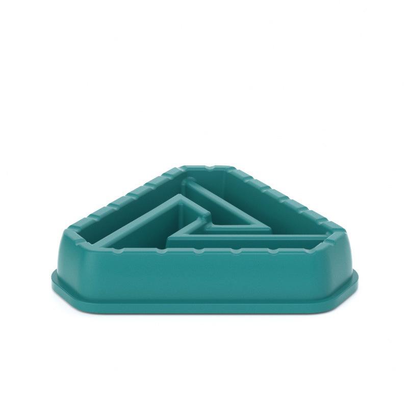 

New Pet Bowl, Plastic Anti-slip Triangular Slow Food and Anti-choking Slow Food Bowl, Dog Bowl, Food Basin, Cat Bowl, Drinking Bowl темно-зеленого
