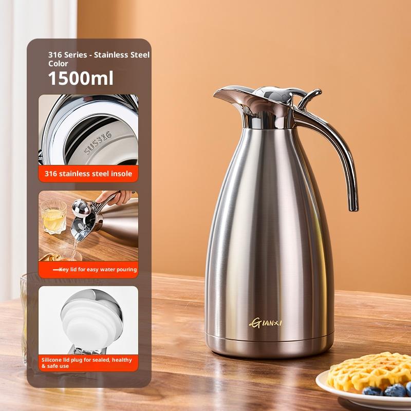 

Термос Gianxi Бытовой из нержавеющей стали 316 Бутылка для теплой воды Большой емкости Бутылка для горячей воды Премиальная бутылка для теплой воды