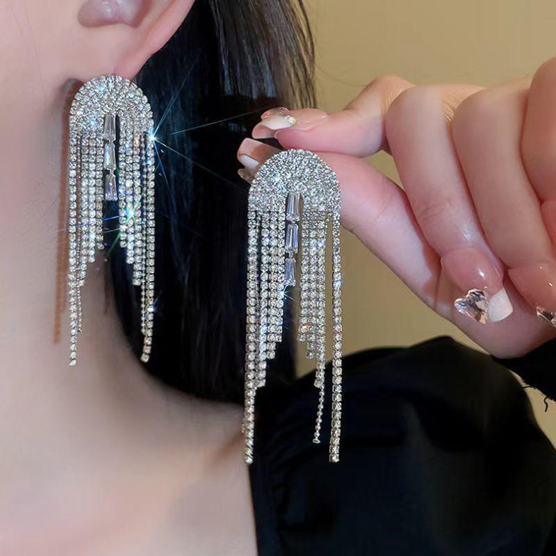 S925 Silver Tassel Earrings - 2025 Light Luxury, High-End Design for Women