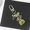 Candy Color Resin Gummy Bear Keychain Transparent Lovely Bag Pendant  Phone Case Accessories
