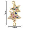1Pcs Various Style Metal Zircon Pendants For Making DIY Bracelet Necklace Earring Key Chain