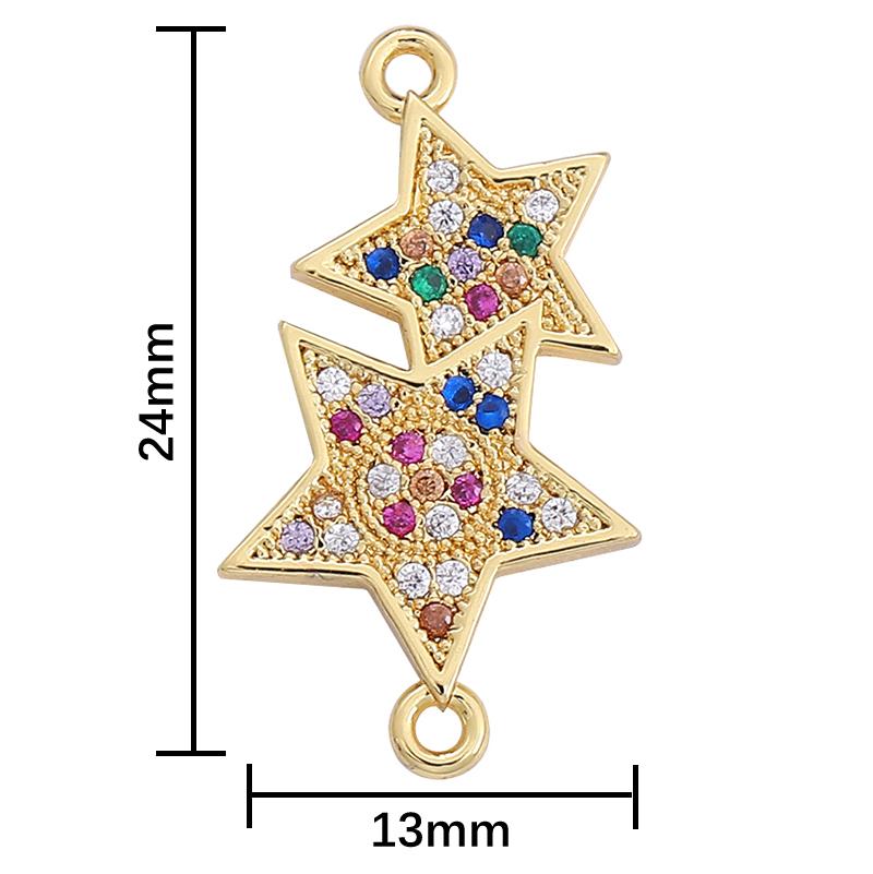1Pcs Various Style Metal Zircon Pendants For Making DIY Bracelet Necklace Earring Key Chain