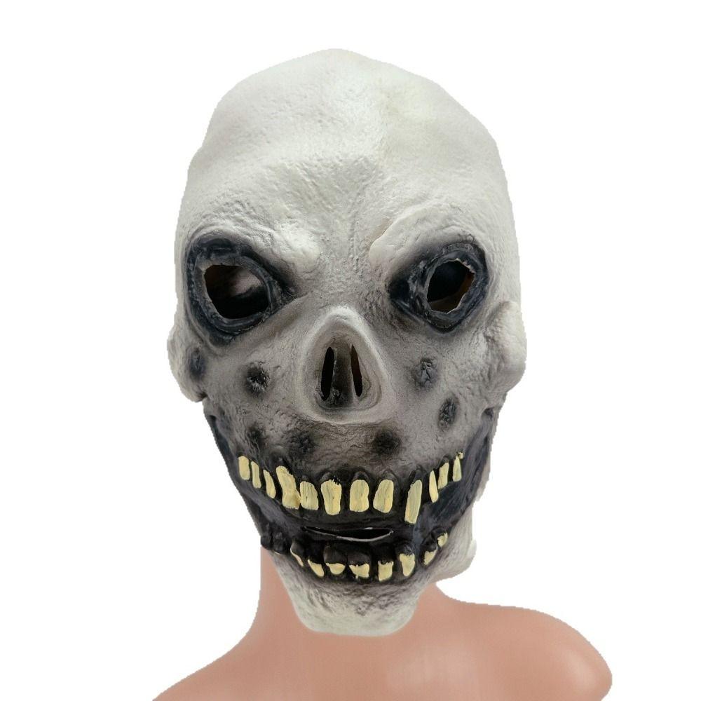 Spooky Halloween Skull Mask Realistic Terrifying Cosplay Mask Scary Skull Headgear  Haunted House