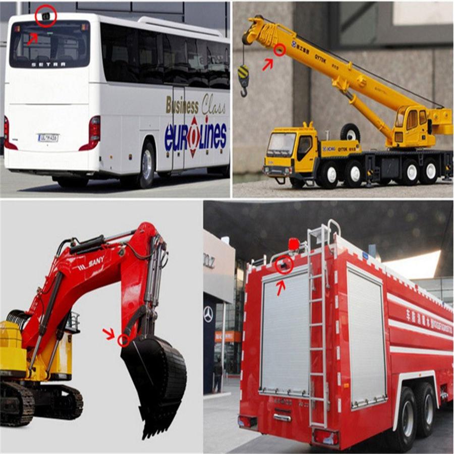 Universal Car Rear View Camera 170 Degree 480Tvl Waterproof Anti-Shock 24 Led Nights Vision Input Dc 12V-24V, Compatible With Bus Truck Van