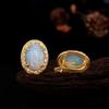 Gorgeous 925 Sterling Silver Women's Clasp Earrings Fine Jewelry for Festival Gift, Oval 10*14mm Natural Opal Awaken Inspiration