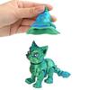 Plastic Material 3D Printed Cat Model Realistic Design Cute Cat Figure  Desktop Display