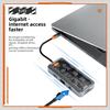 Type C Docking Station USB 3 0 Hub with RJ45 Gigabit Ethernet Adapter Multiport Expander for Laptop MacBook