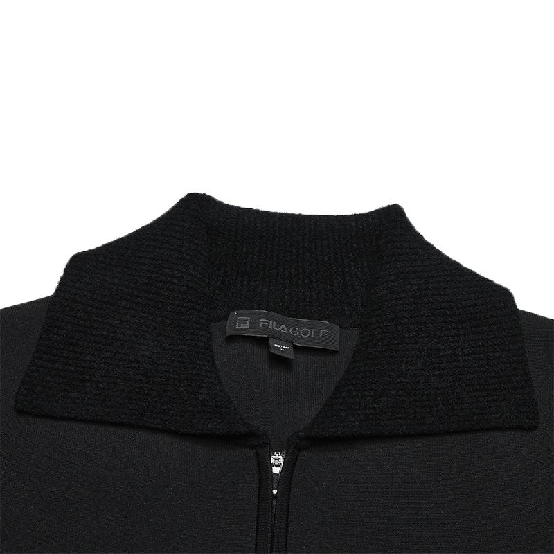 FILA Golf Series Fashion Classic Casual Sports Comfortable Versatile Soft Polo Knit Sweater Women tops Deep-Black A11W545417FBK
