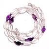 Natural Crystal Amethyst Gemstone Mix Shape Smooth Beads Necklace 17" UB-3084 UB-3084