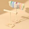 Elegant Multi-Level Wood Bangle Holder Jewelry Display Stand for Bracelets Beads Headbands Easy Assembly Vanity Organizer Rack